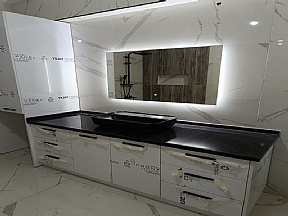 Banyo için özel tasarım kuvars tezgah projeleri